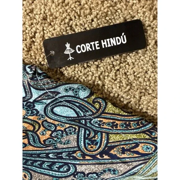 Corte Hindu 100% Silk Harem Jumpsuit Free Size NWT Festival Resort Summer (read) - Picture 7 of 12